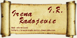 Irena Radojević vizit kartica